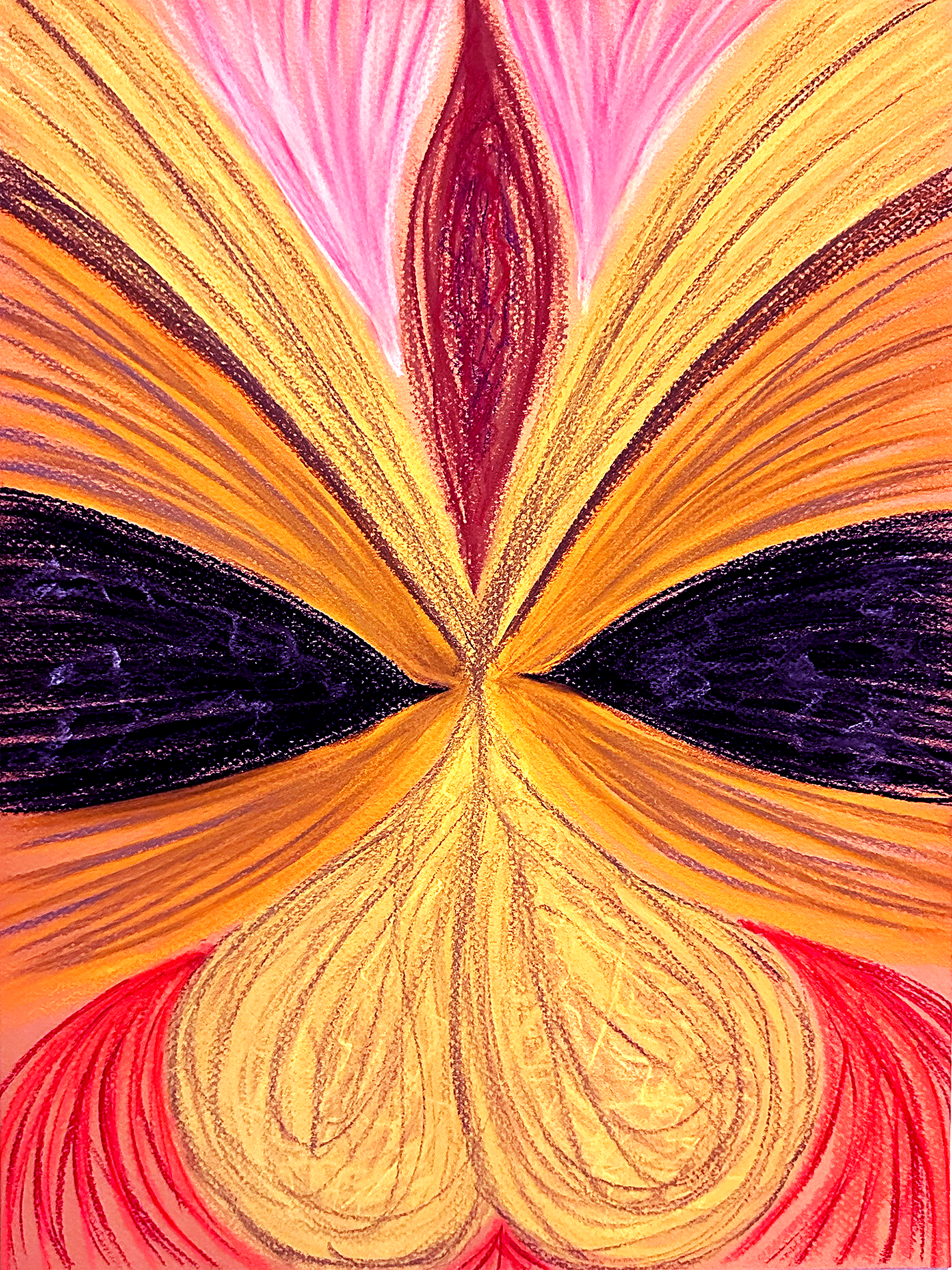 split Pastel on Colored Paper (16 x 12 in.) New York, 2022