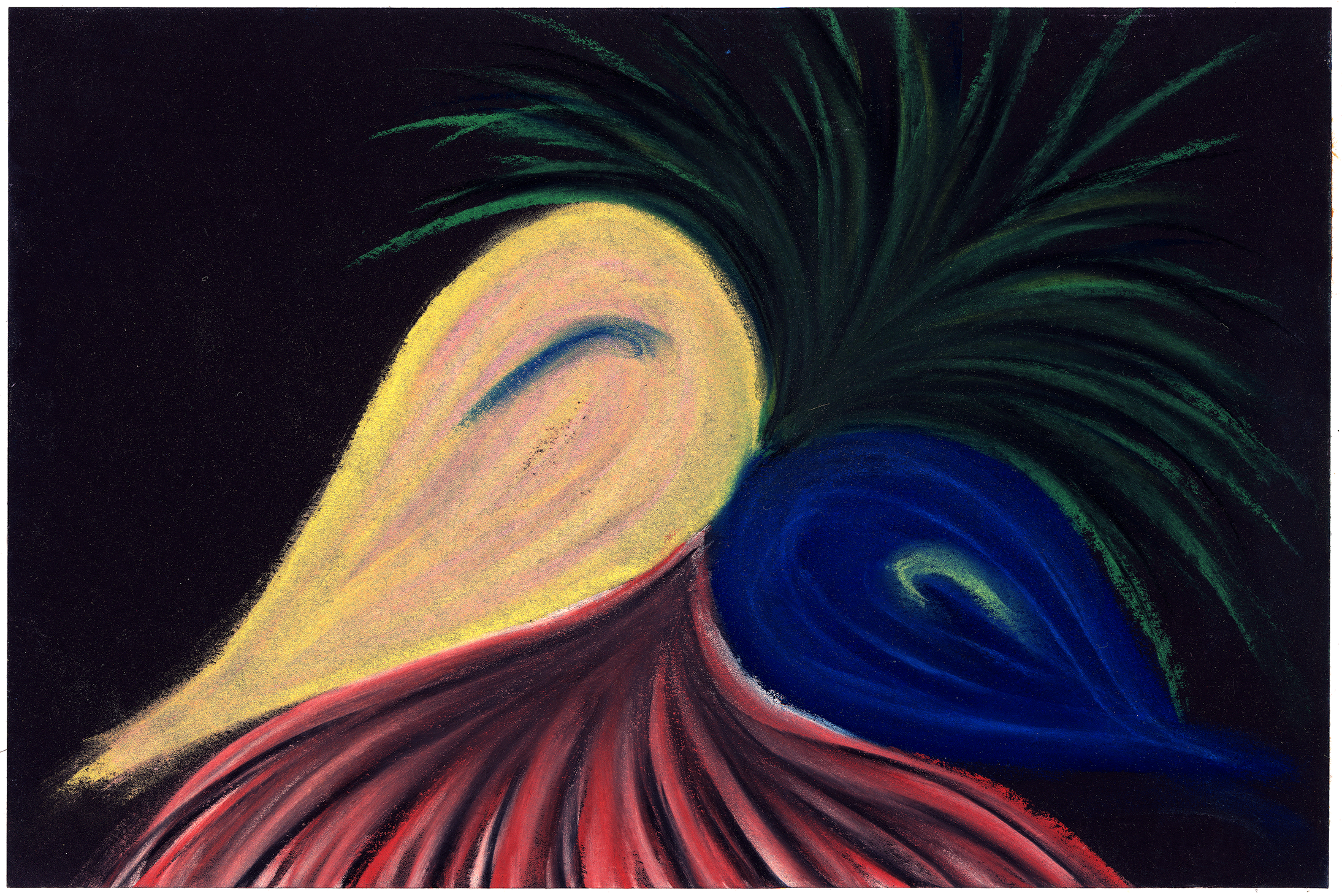 lovers Pastel on Black Paper (5.5 x 8.5 in.) New Orleans, 2022