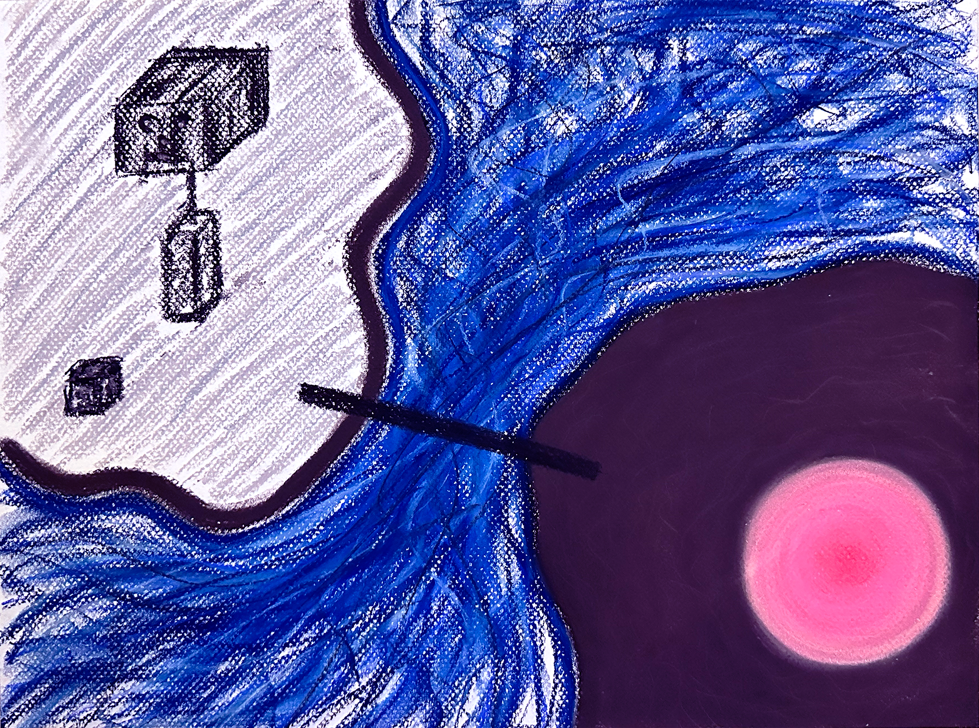 traverse Pastel on White Paper (12 x 16 in.) New York, 2023