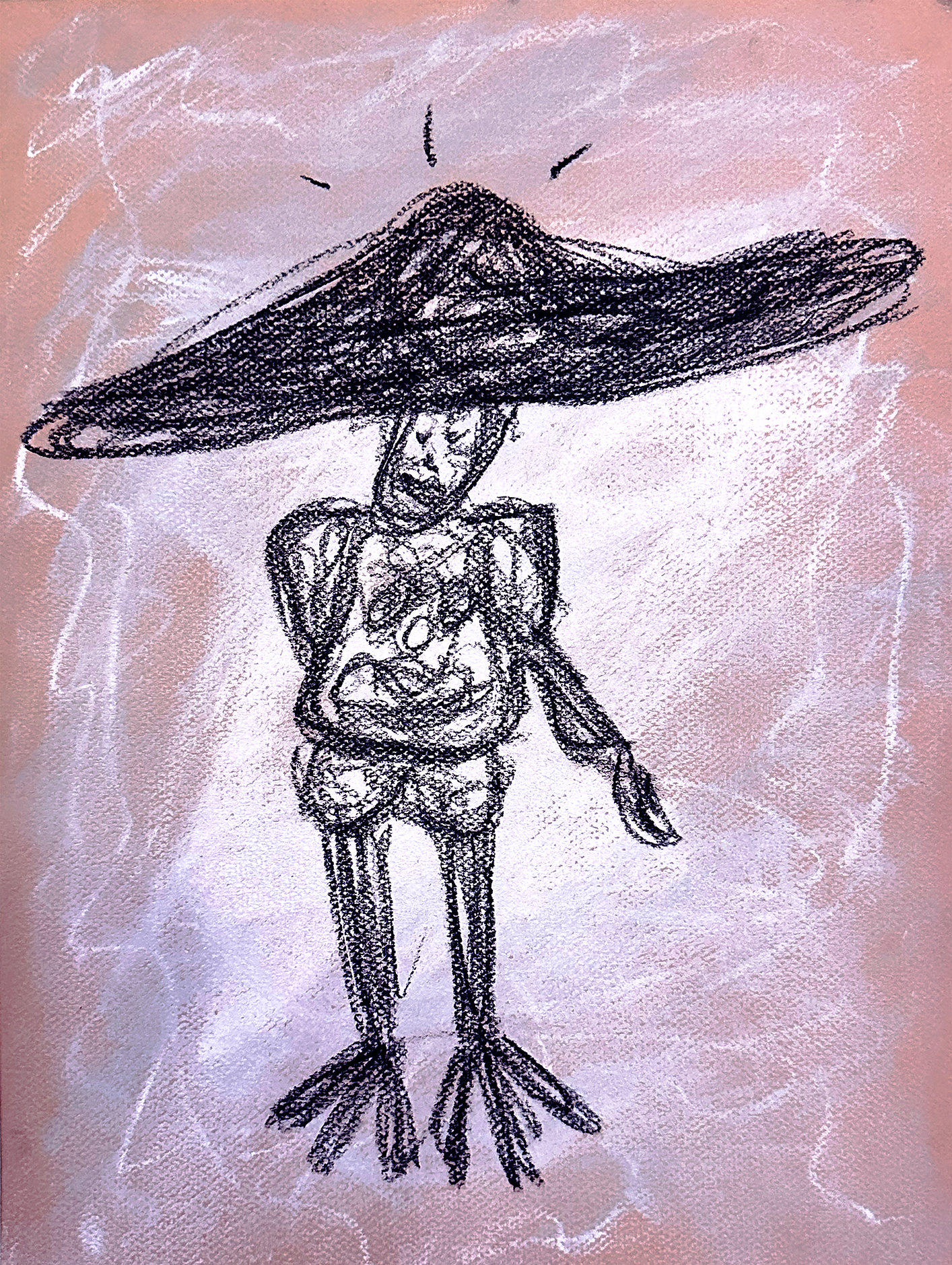 reminder Pastel on Colored Paper (16 x 12 in.) New York, 2023