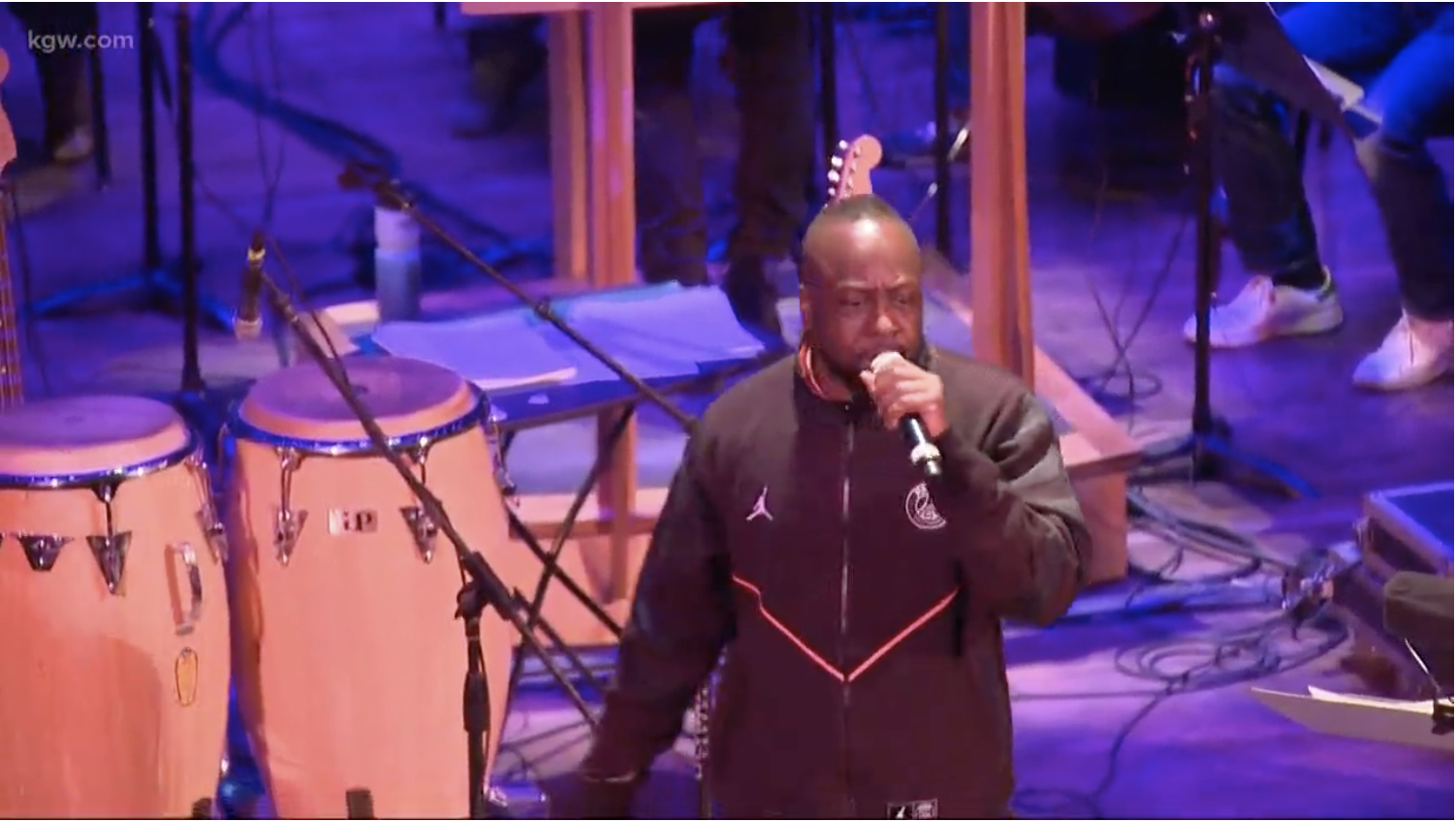 Wyclef Jean performs with Oregon Symphony