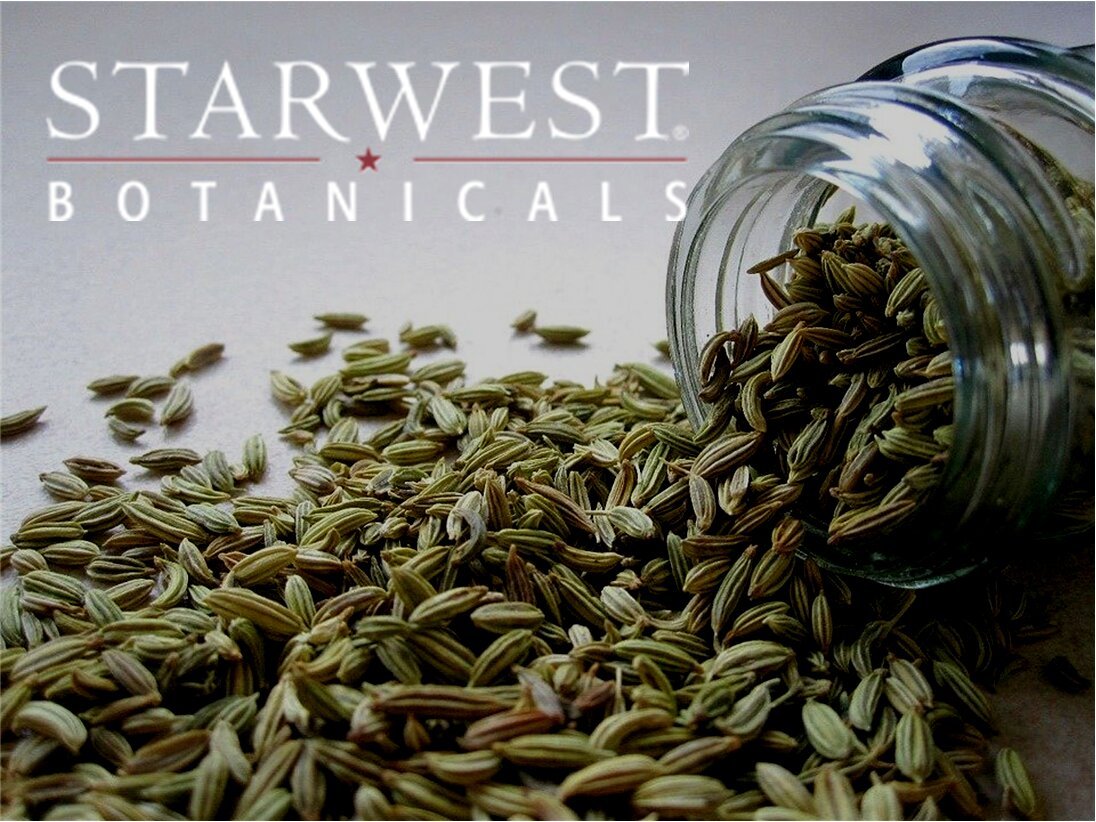 Oregon Agricultural Extension Service logo with spilled fennel seeds on a surface.