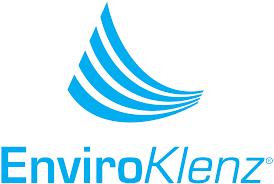 EnviroKlenz logo with stylized blue wave design.