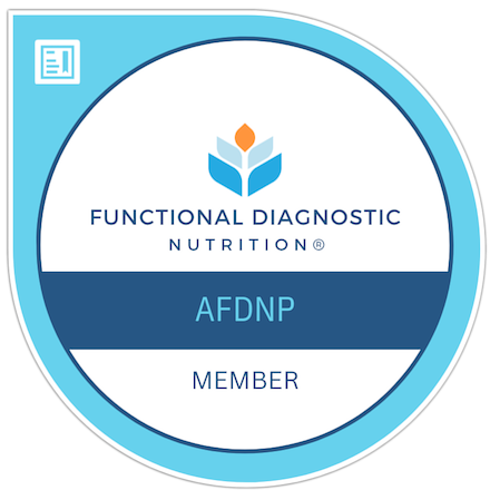 Logo for the Association of FDN Professionals, featuring a stylized flower with blue leaves and an orange bud, accompanied by the text 'AFDNP' and 'Association of FDN Professionals'.