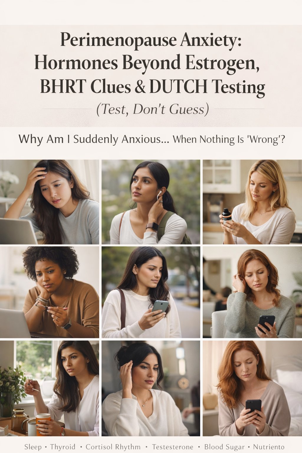 Perimenopause Anxiety: Hormones Beyond Estrogen, BHRT Clues &amp; DUTCH Testing (Test, Don’t Guess) 