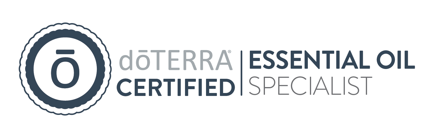 DōTERRA certified essential oils specialist logo with a circular emblem and text