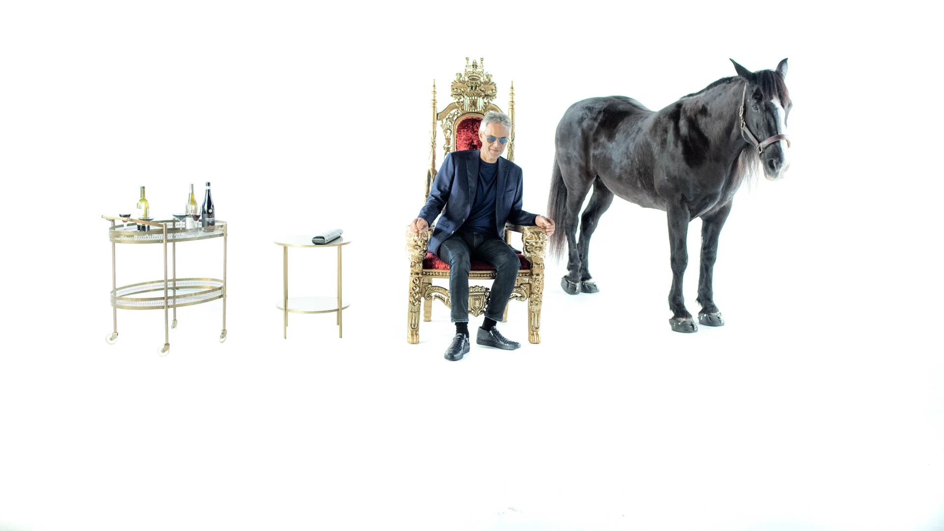  We met up with the 60-year-old singer in LA, and after delivering a few notes from the classical opera " Carmen" by Bizet on his platinum flute (we were not allowed to touch it under any circumstances), he told us about how costly eight horses can g