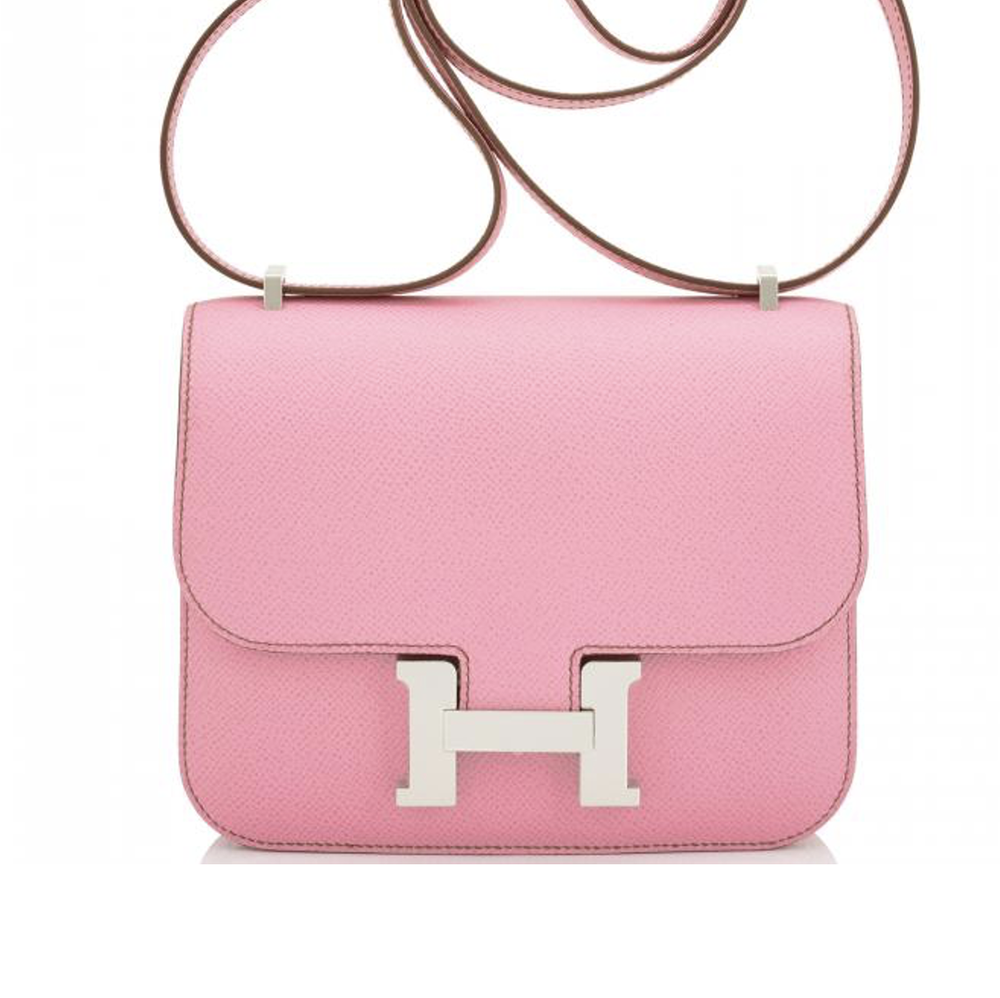 Hermes 25cm Brique Chevre Leather Constance Bag with Gold Hardware., Lot  #58161