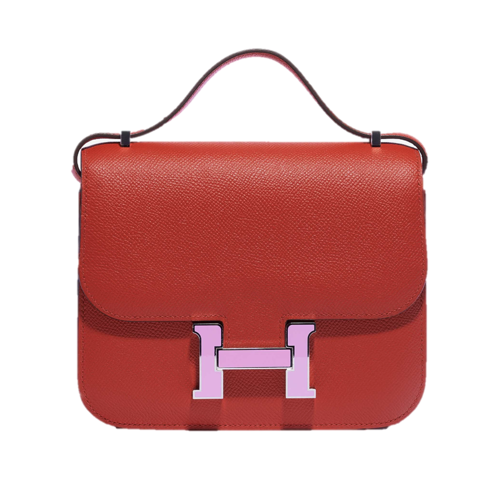 Hermes Constance Bag Epsom Leather Palladium Hardware In Red