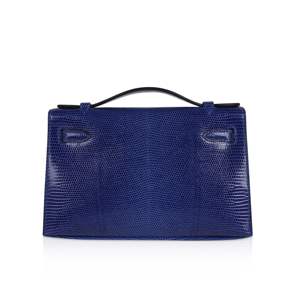 Hermès Kelly Pochette Blue Sapphire Lizard with Palladium Hardware