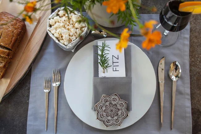 A perfect brunch table setting for New Year’s Day