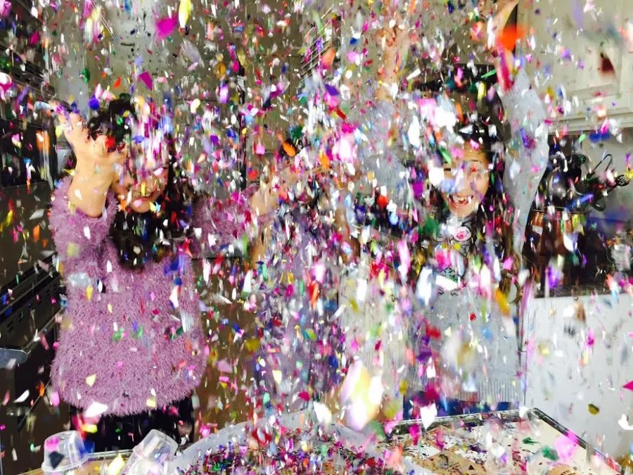 Whoa! It’s raining confetti.