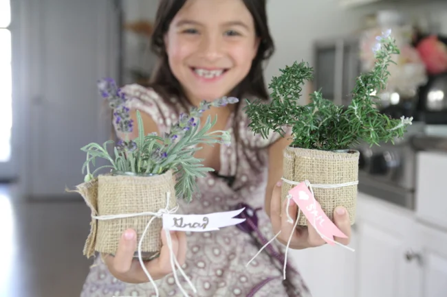 lavender & rosemary make the table smell, great too