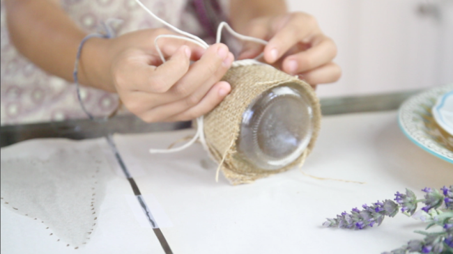 Make sure to leave extra string hanging after your knot