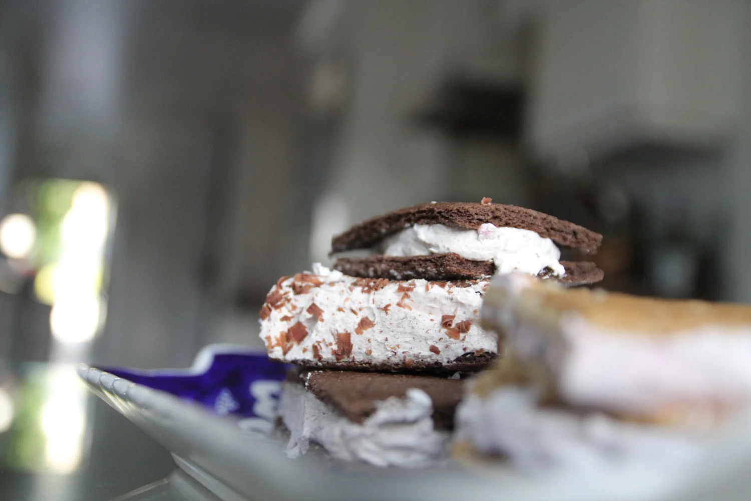 I took this closeup photo to show you the chocolate shavings we made