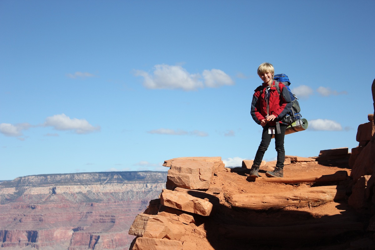 Jack, mid-hike at the Grand Canyon