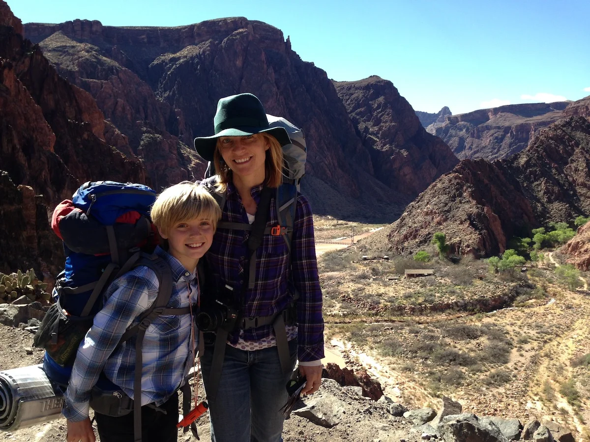 Jack with mom, enjoying the beautiful views