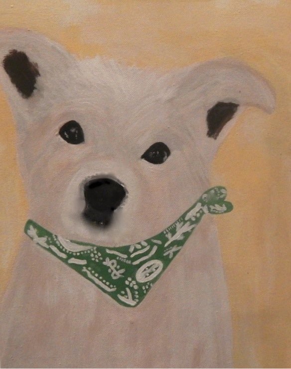 Sample pet art by Annie B. to raise money for Wags 4 Hope