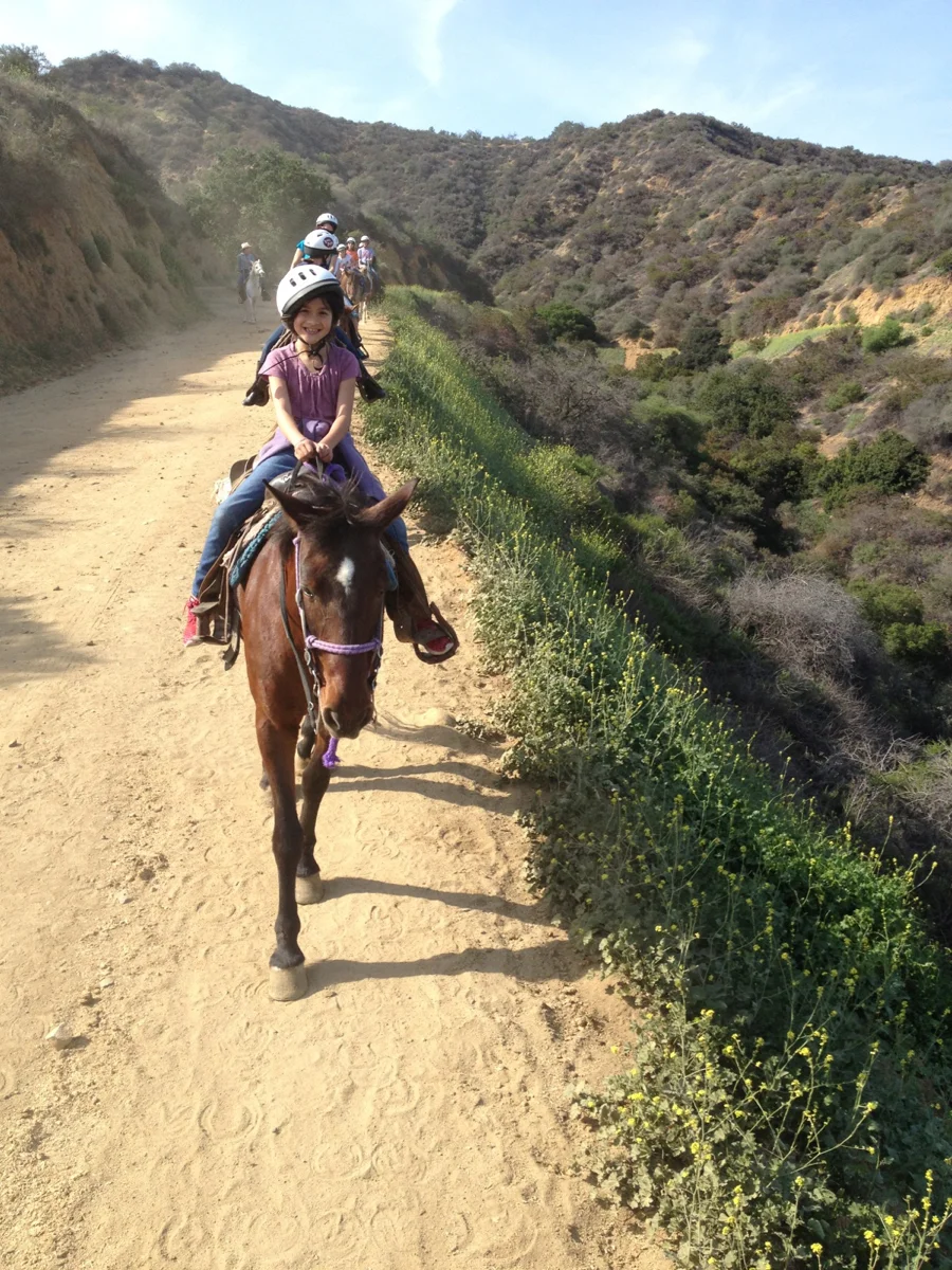 This is me & Simona, riding along peacefully.