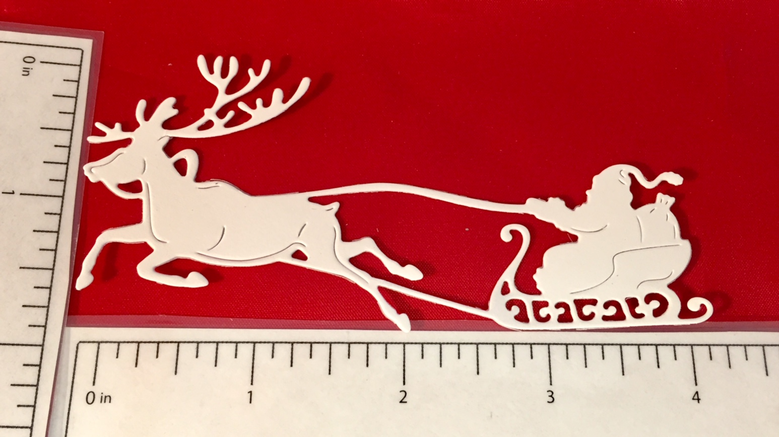 Mini Santa and Sleigh * Set of Twelve * Red Cardstock or Red Foam — The Die  Cut Shop