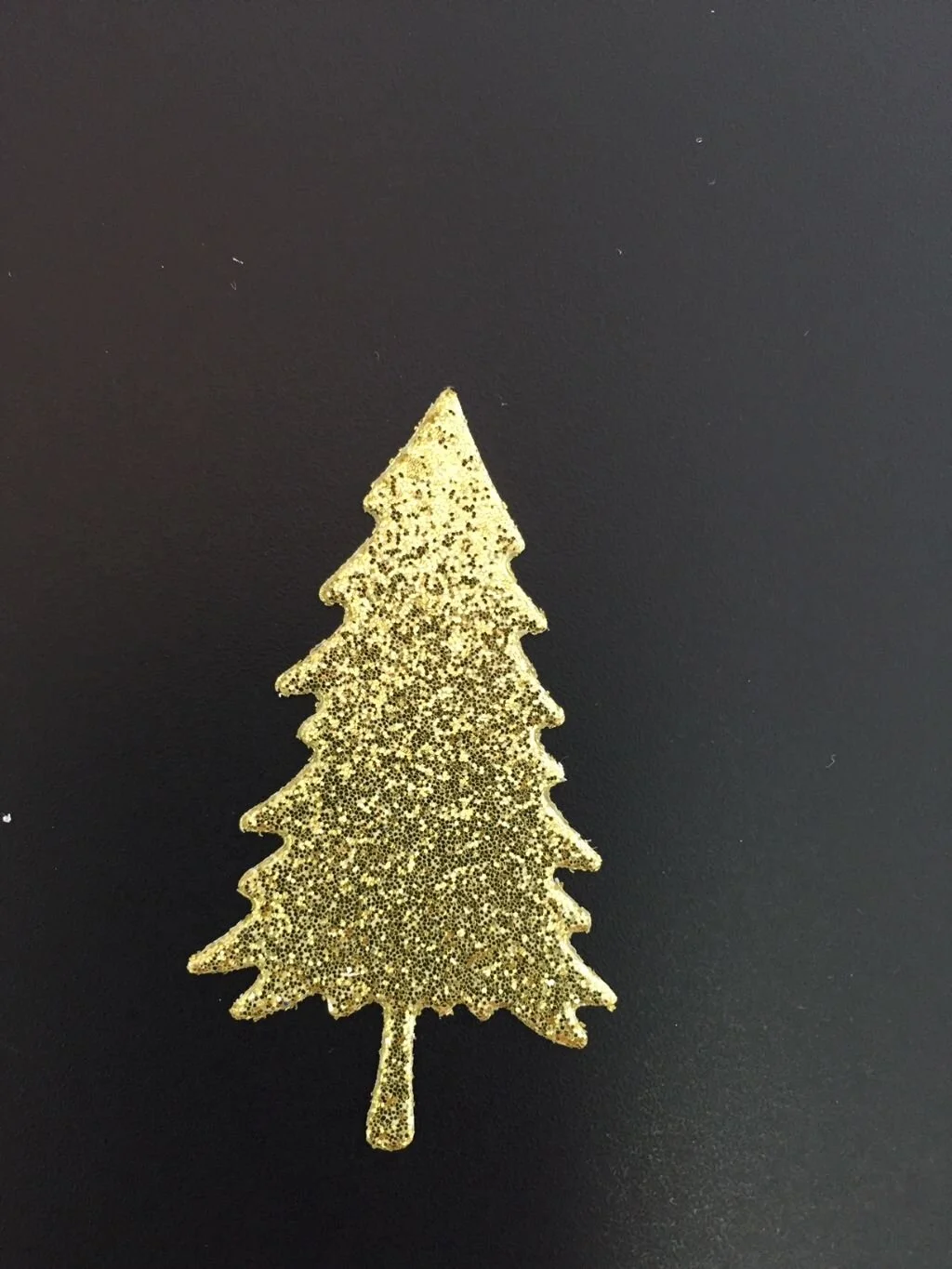 gold glitter mini trees