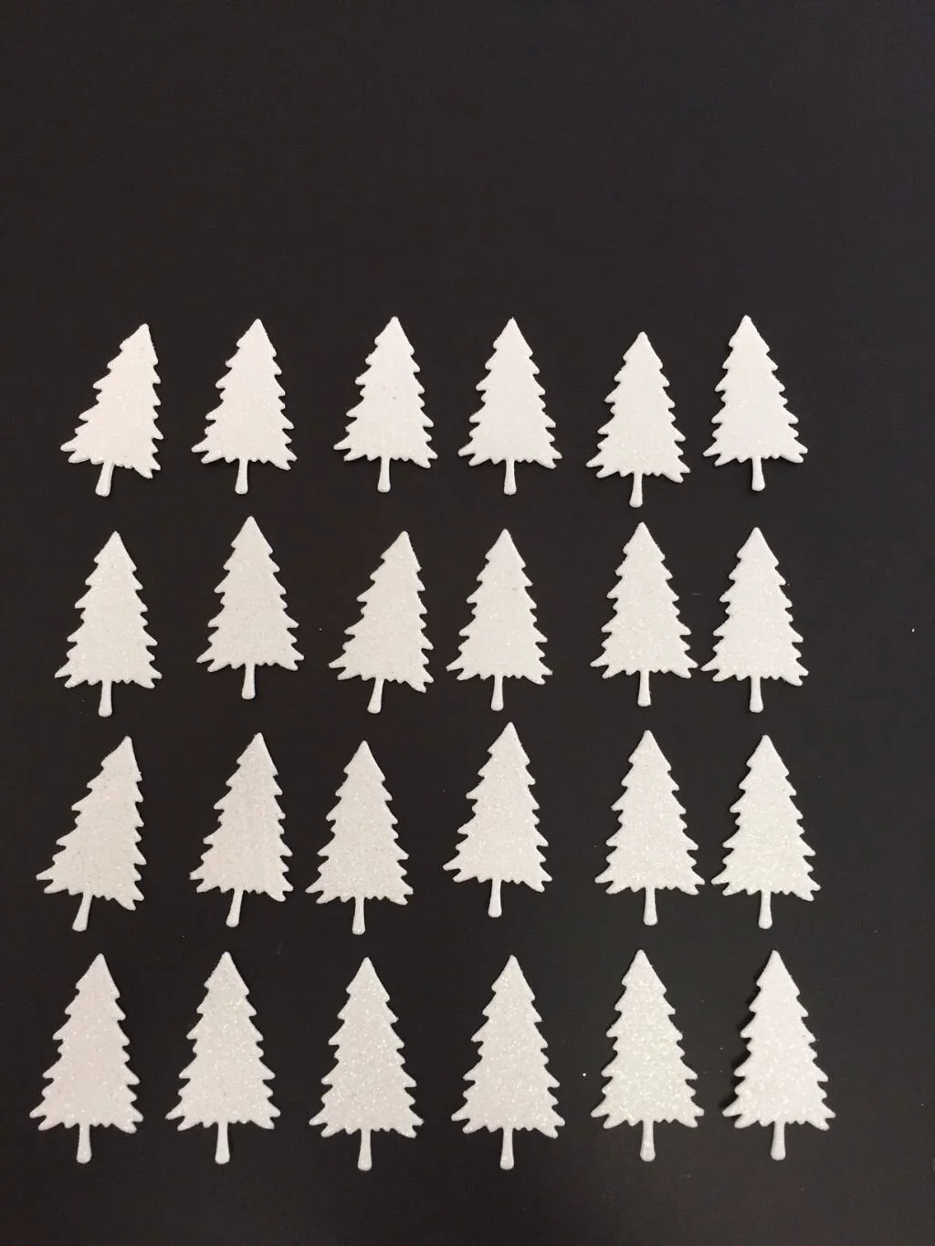 white glitter foam mini tree