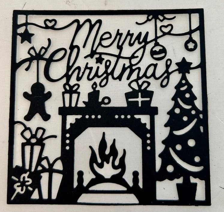 Merry Christmas Fireplace Scene