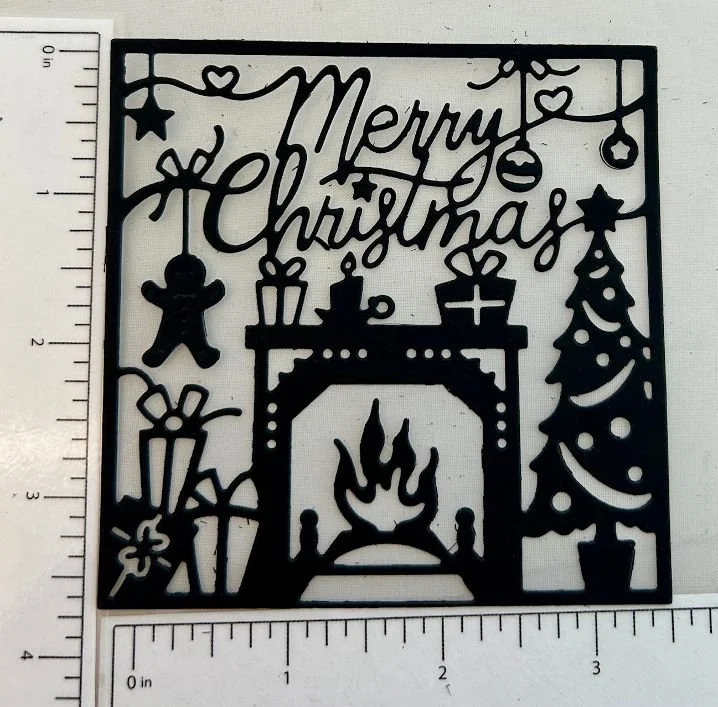 Merry Christmas Fireplace Scene