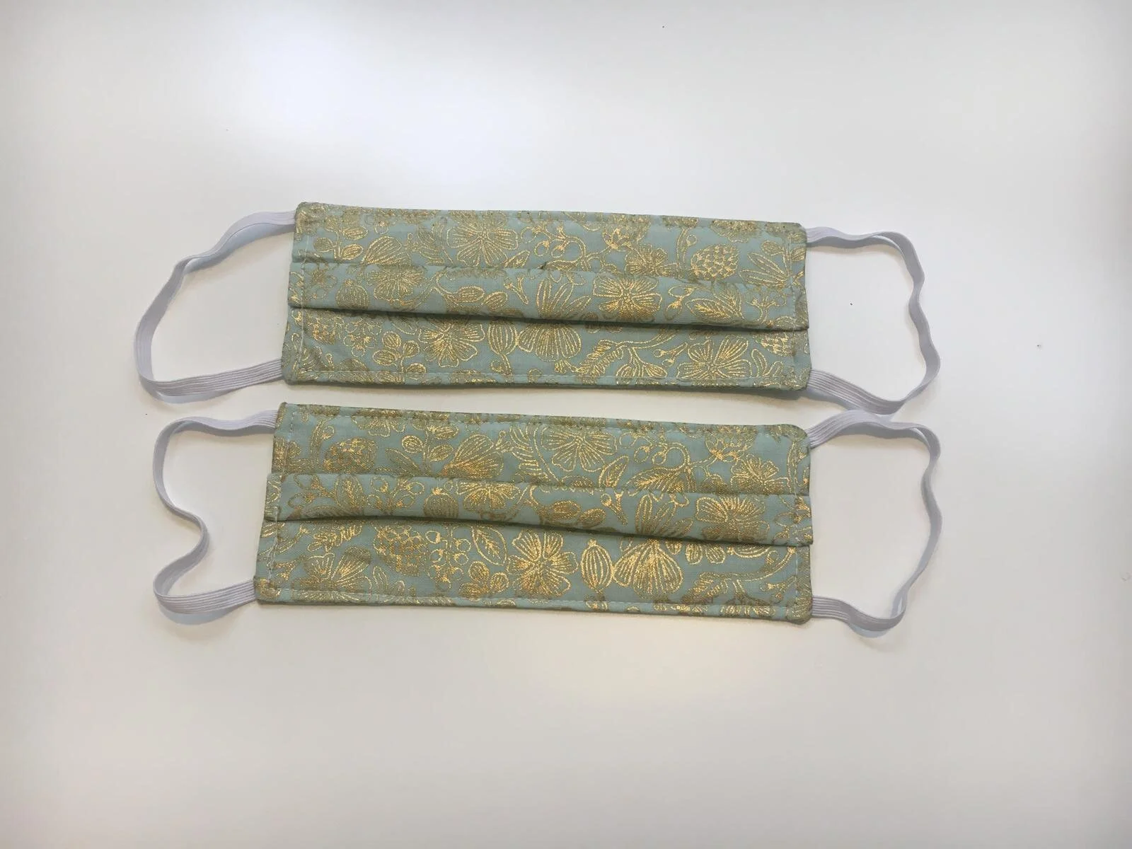 kids: gold lace mint masks