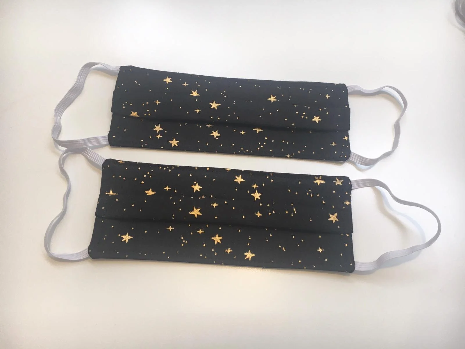 kids: black metallic stars masks