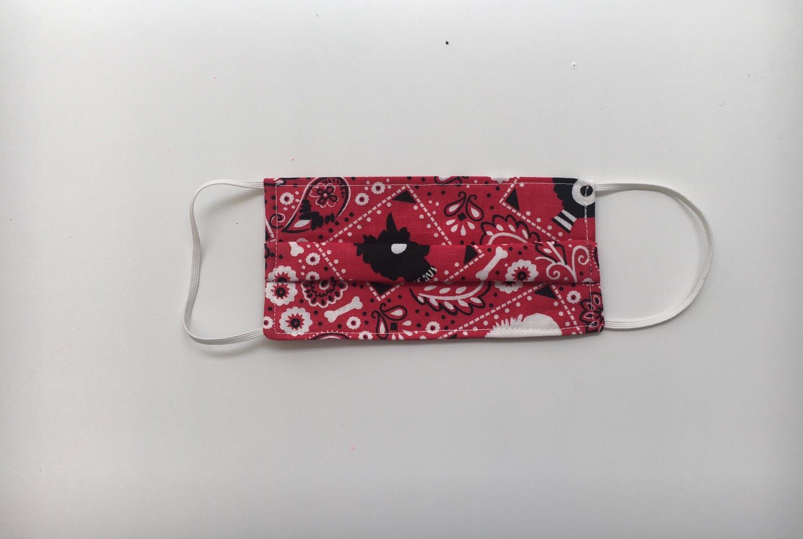 toddler: red bandana dog masks