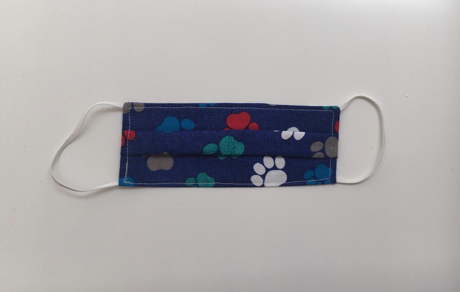 kids: navy dog paw masks