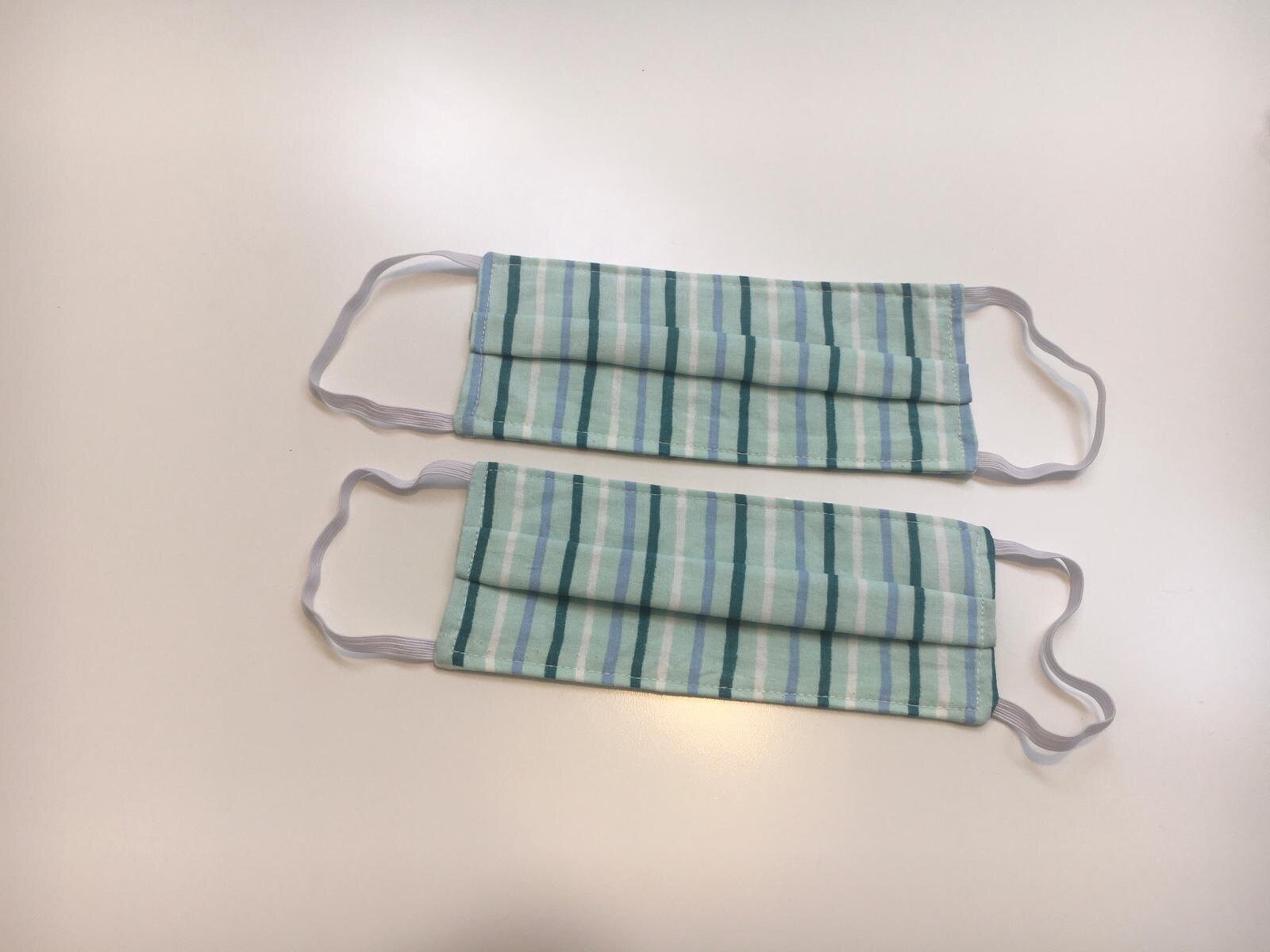 kids: mint stripes masks