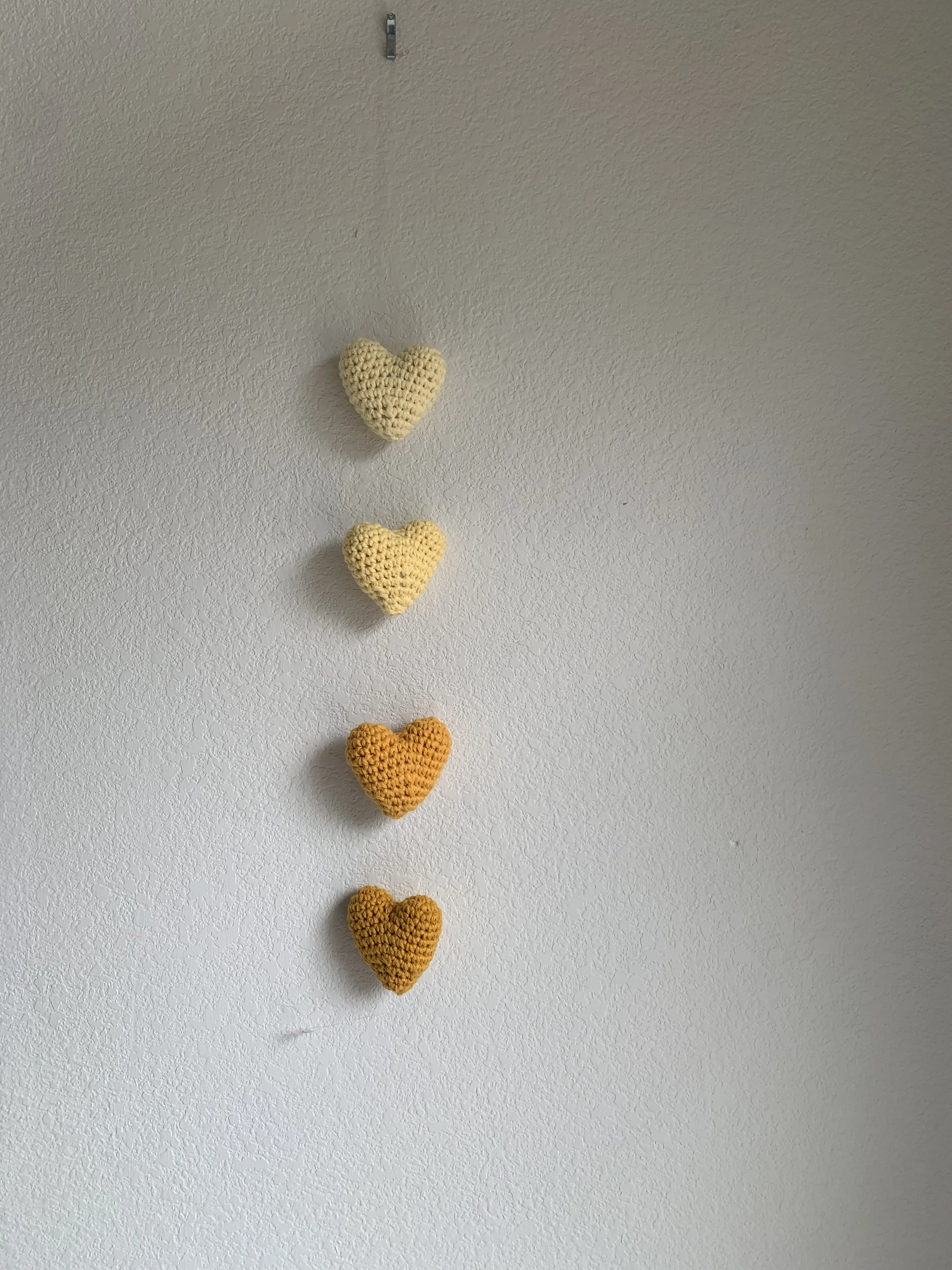 hanging yellow ombre hearts