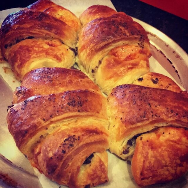 Olive tapenade &amp; havarti croissants are out of the oven and ready for you!!