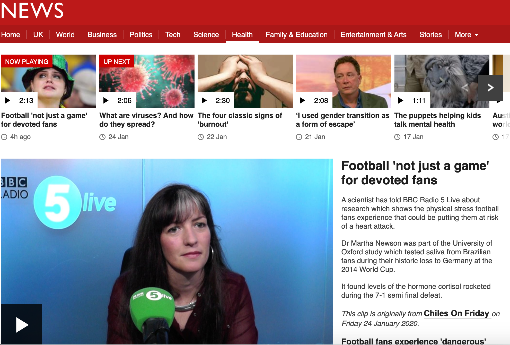 BBC News Videos (UK) 24 Jan 2020.