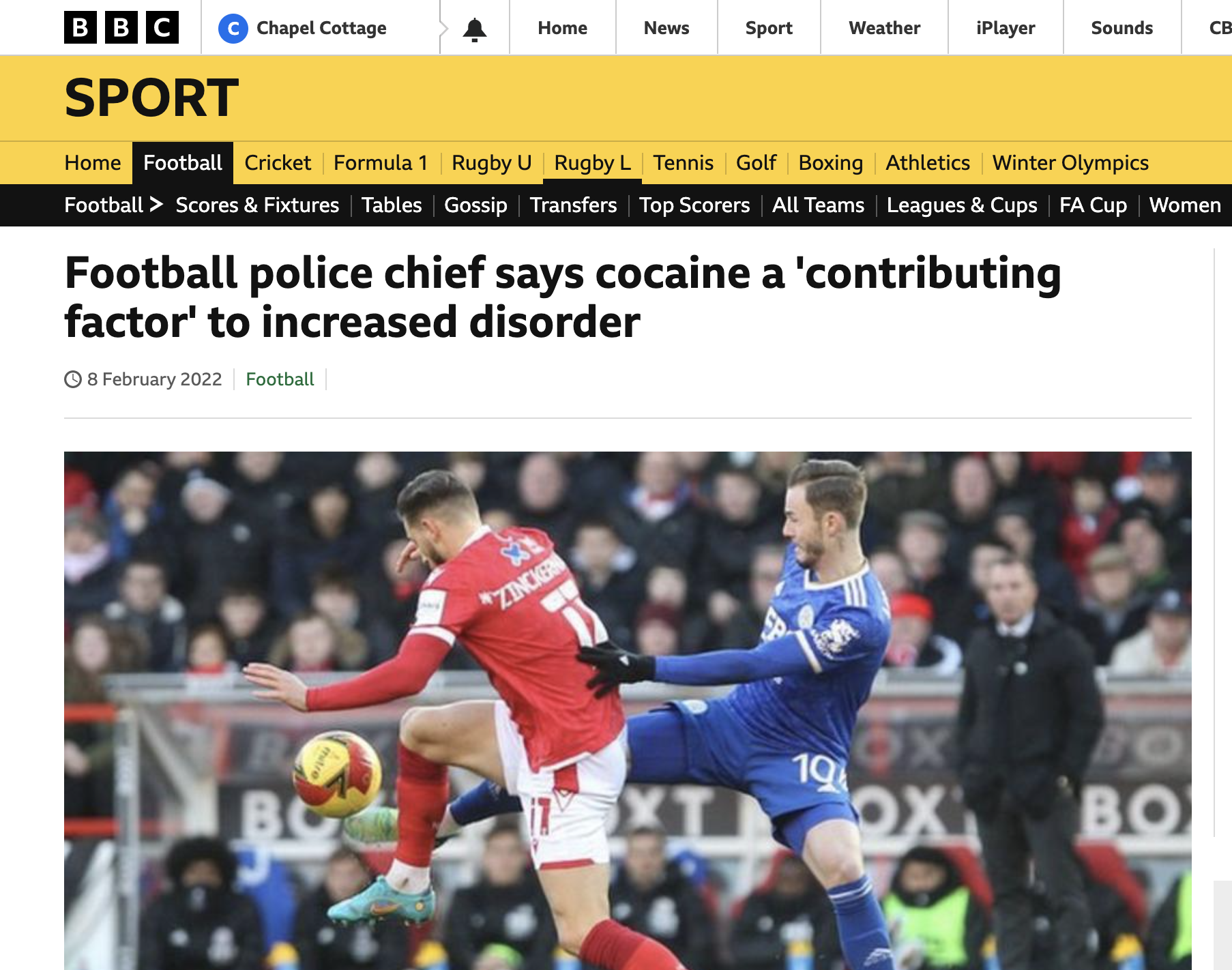 BBC Sport (online) 8 Feb 2022.