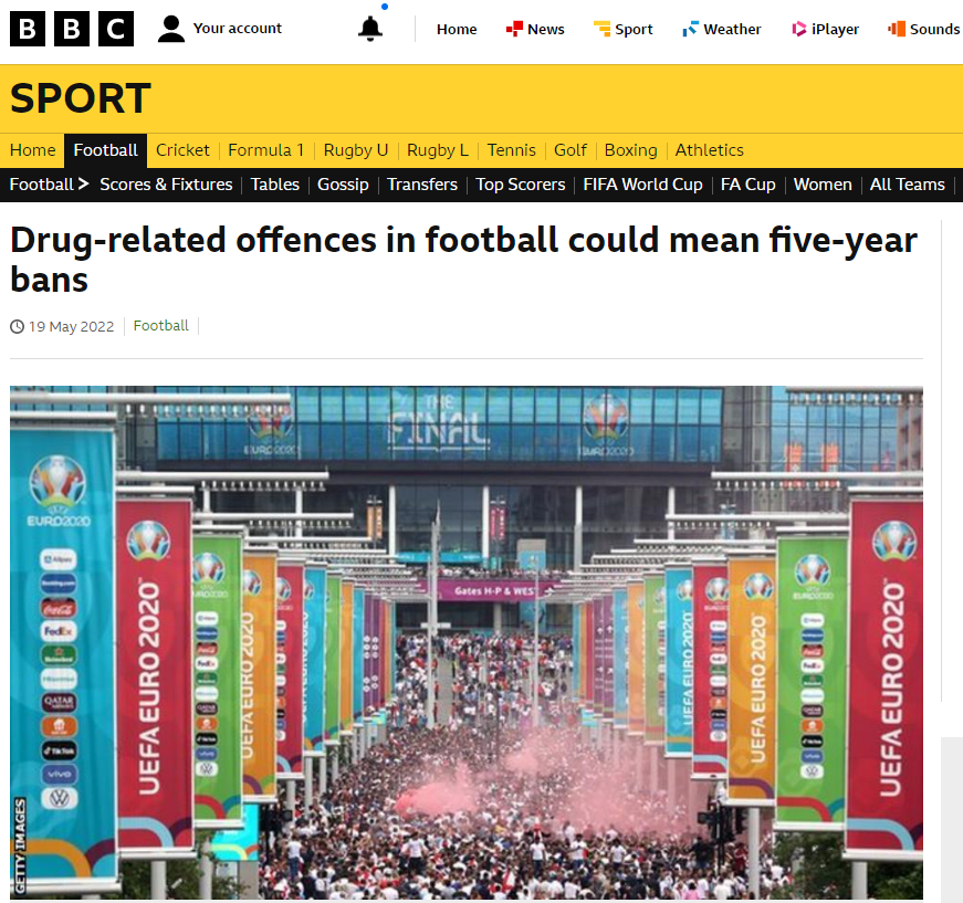 BBC Sport (online) 19 May 2022.