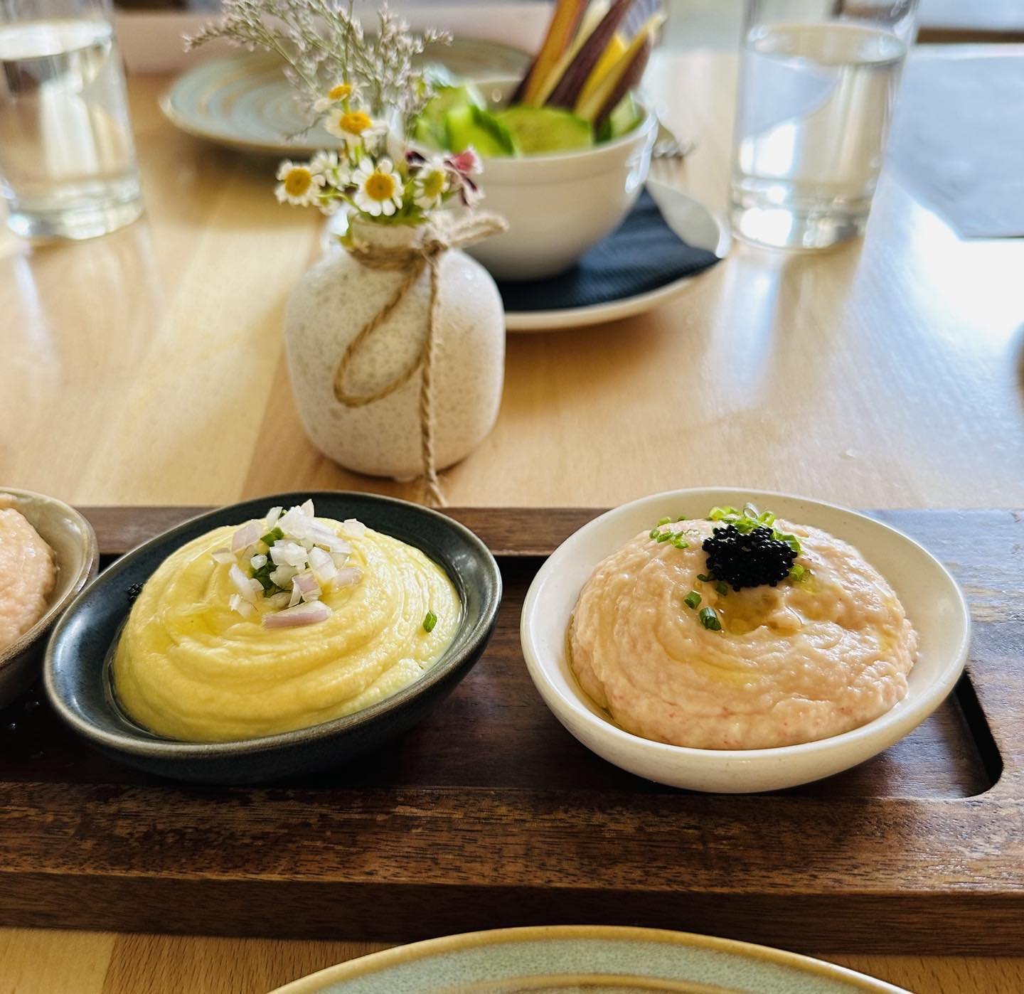 Traditional Greek dips at Paros in Tribeca.
