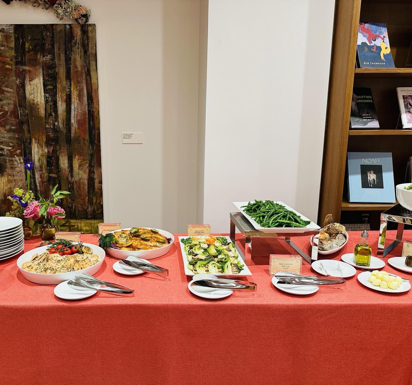A simple corporate lunch buffet.
