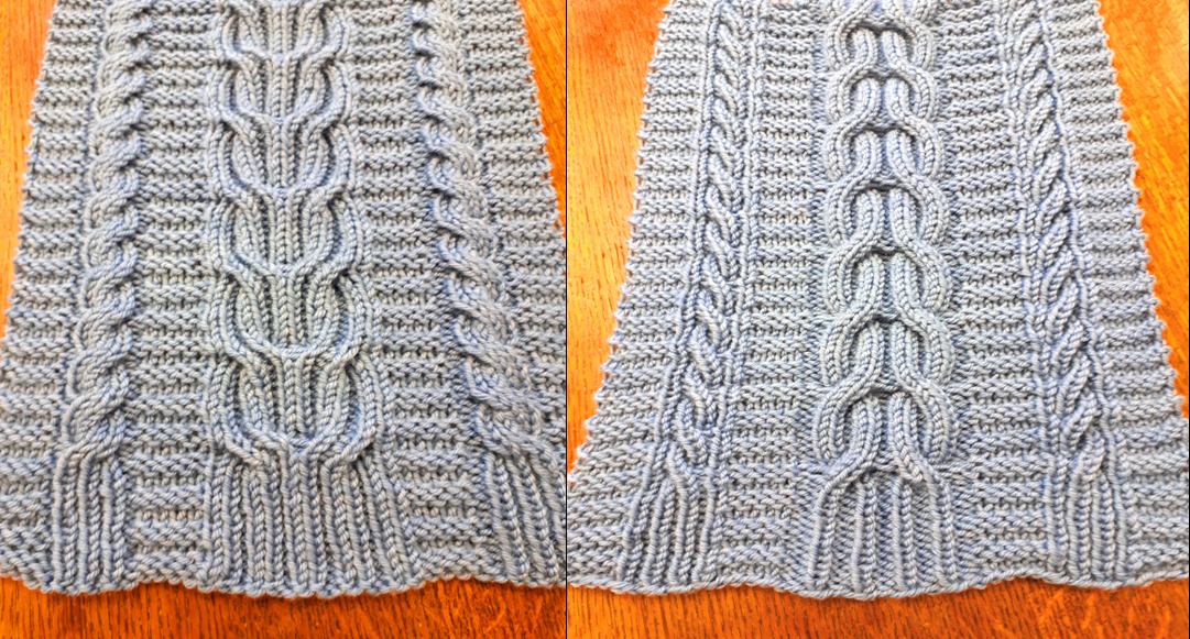 reversible cable scarf pattern
