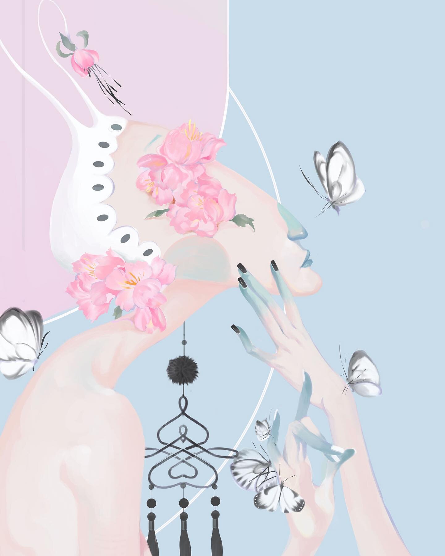 #wip ☕️ 

.
.
.
.
#digitalart #digitalillustration #photoshopart #workinprogress #paintinginprogress #fantasyart #details #artoftheday #paintingoftheday #colorpalette #artinprogress #lightcolors #whitehair #flowers #pinkflowers #whitebullterrier #pai