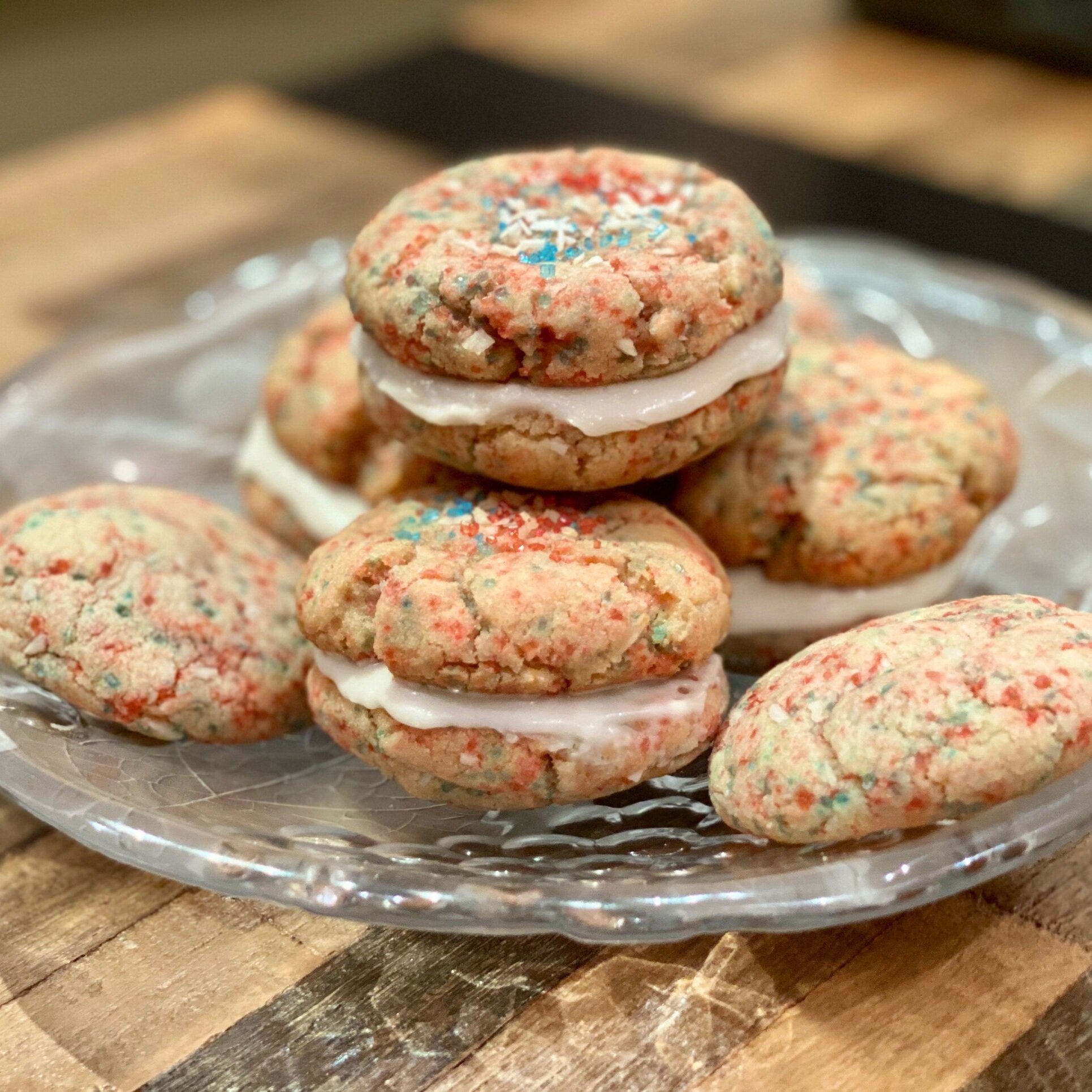 4th of July Coconut Sandwich Cookies (+Gluten Free)