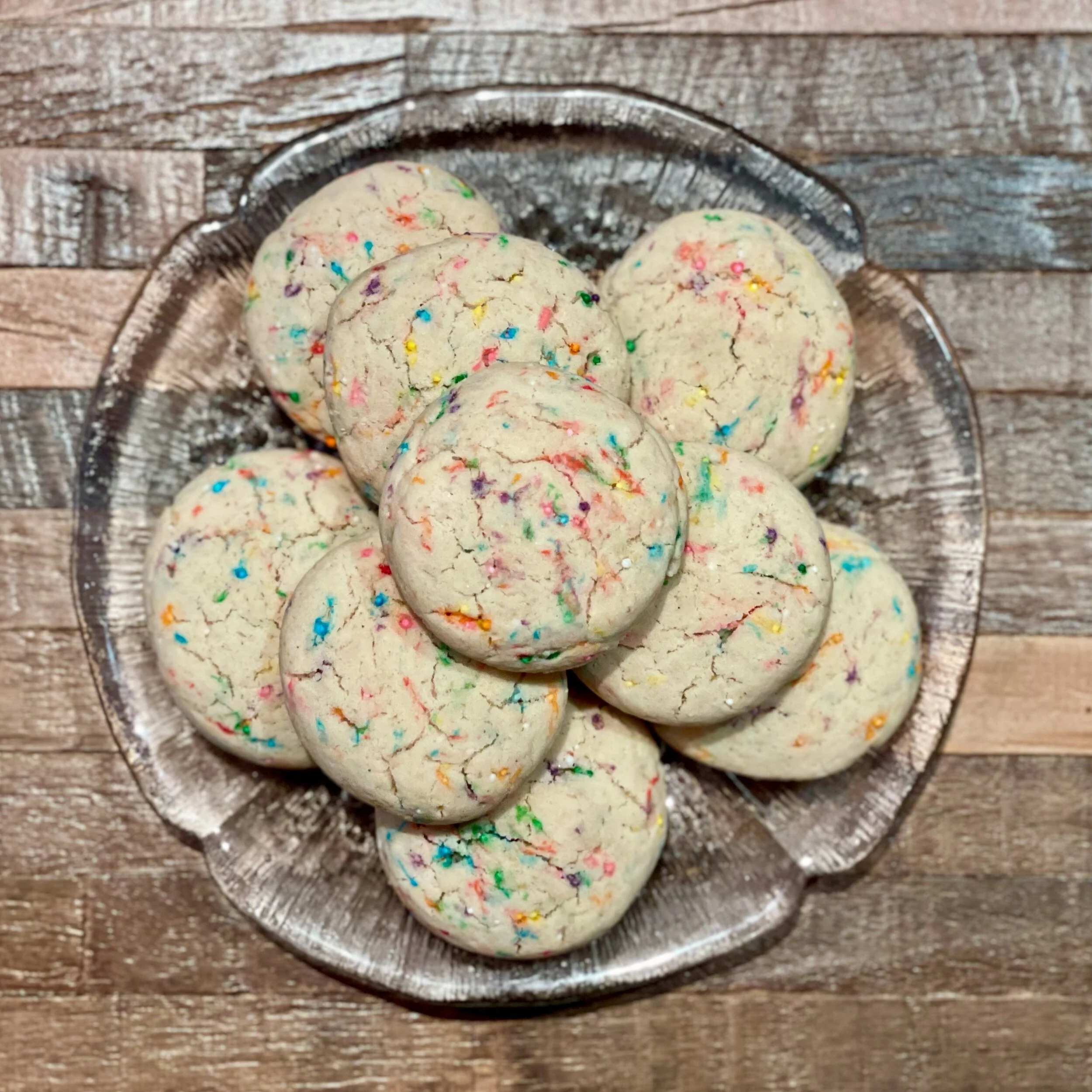 Rainbow Vanilla Funfetti Cookies Recipe (Gluten Free Option)