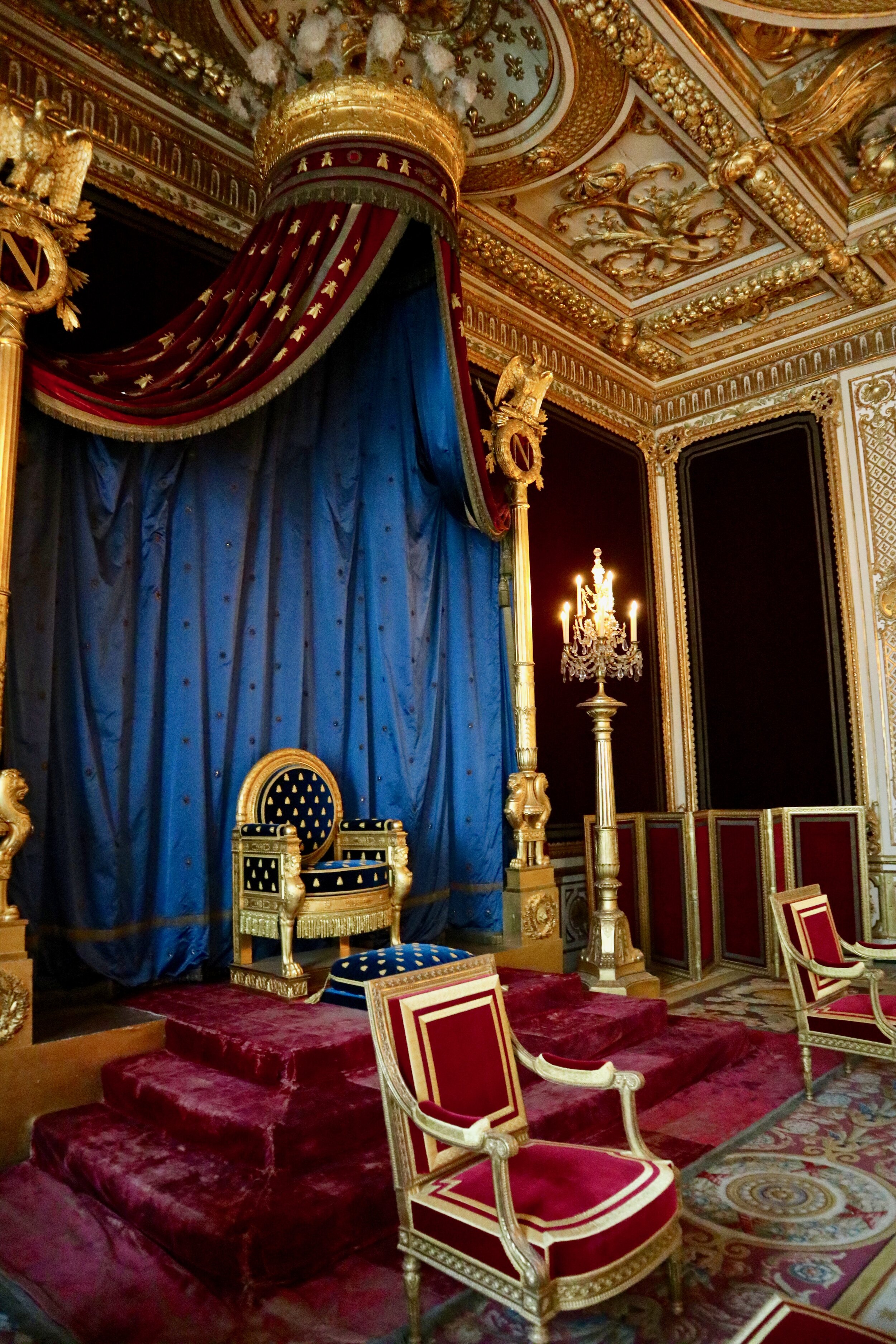 Throne room palace fontainebleau Stock Photos and Images
