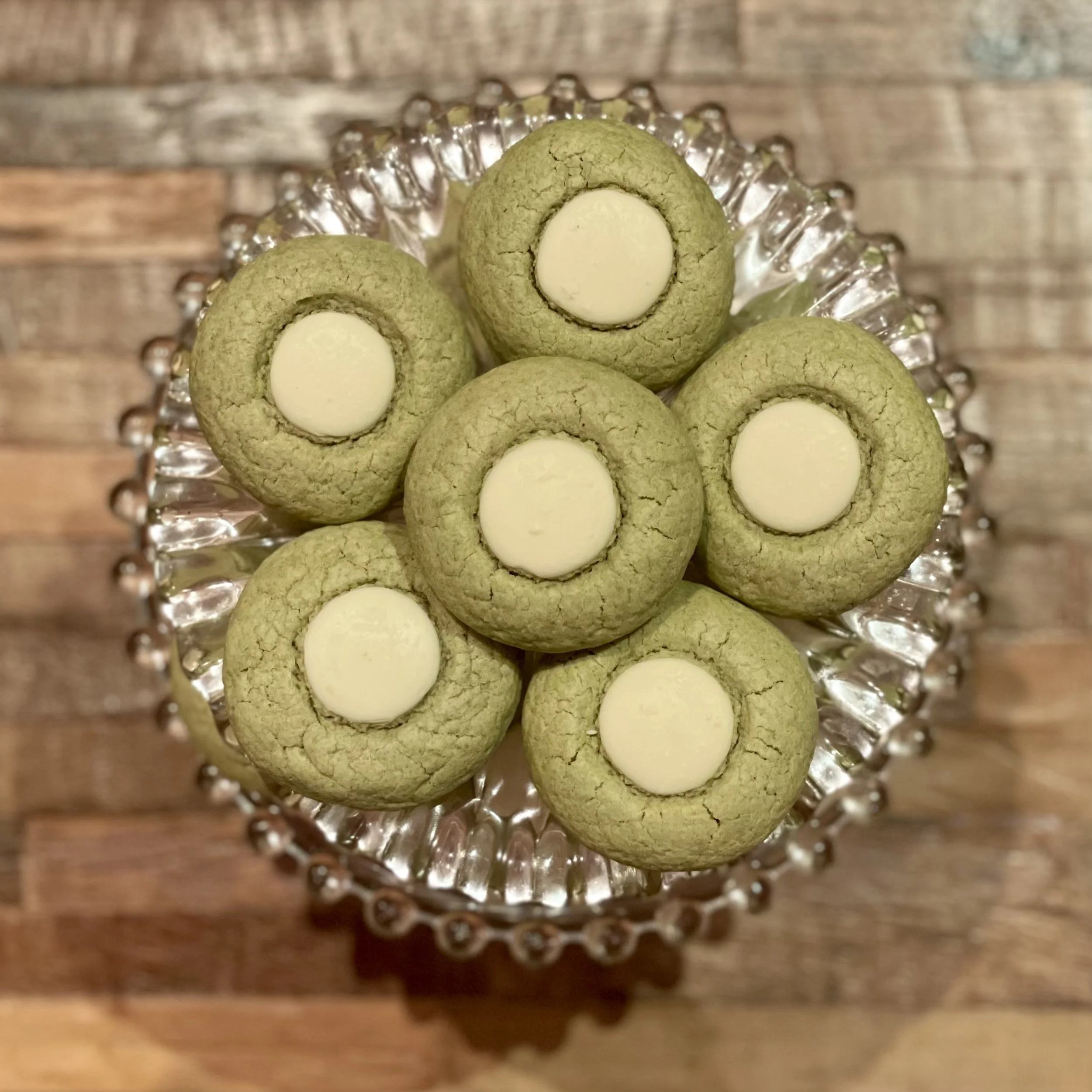 Matcha White Chocolate Thumbprint Cookies (+Gluten Free Option)