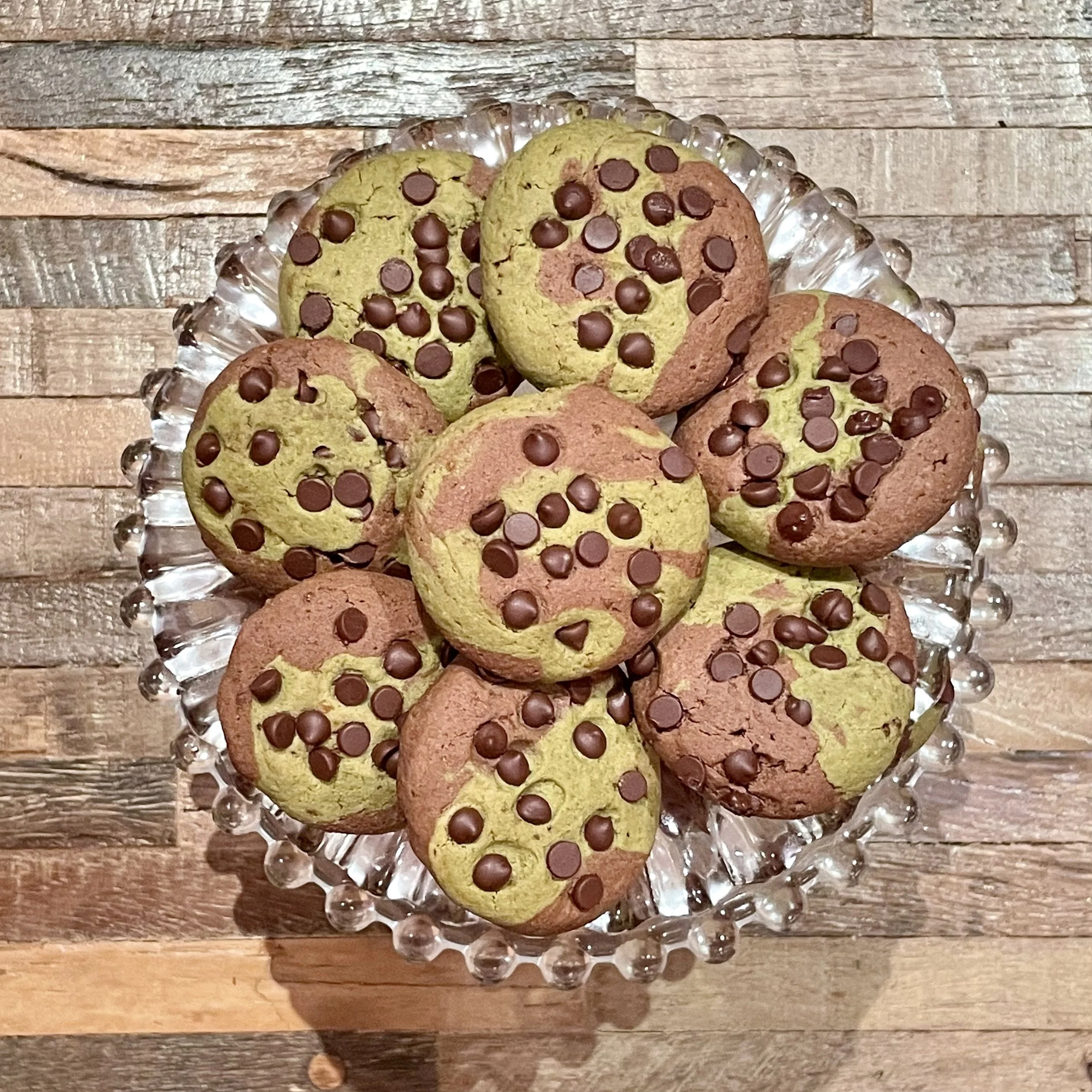Matcha Fudge Chocolate Chip Marble Cookies Recipe (+ Gluten Free Option)