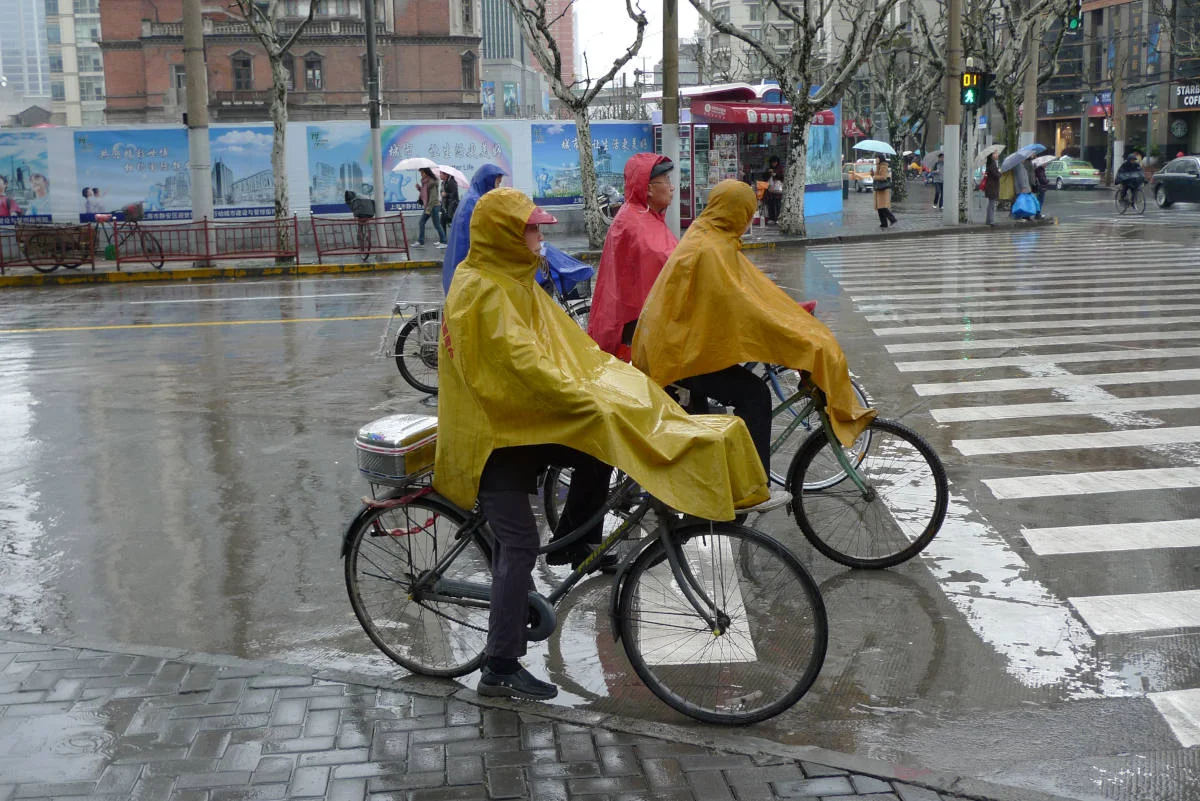 Cycling in the rain