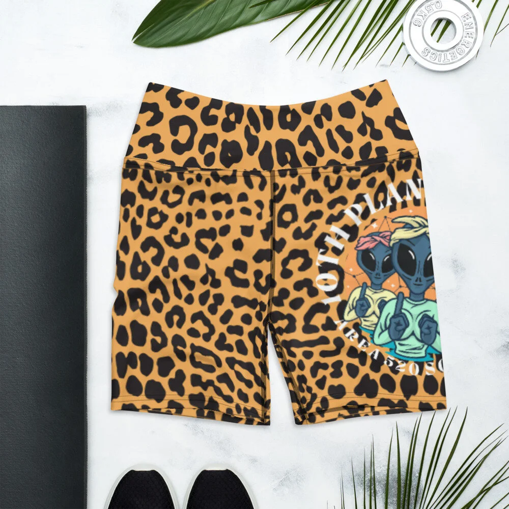 Leopard Print Yoga Shorts