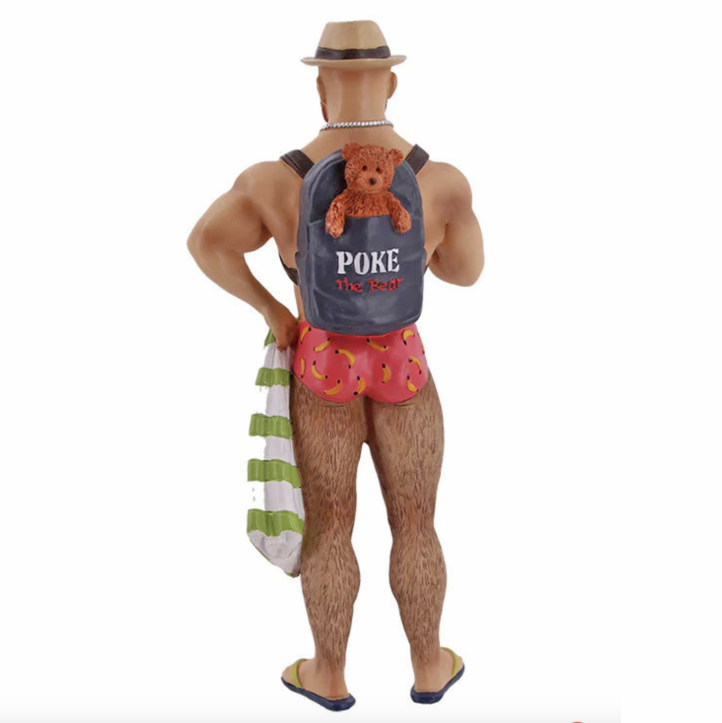 December Diamonds Poke The Bear 5555301 - Ornamento A Forma Di Orso, Colore Rosso, Serie Lumberjack, Figura In Resina Alta 17.8 Cm - 3
